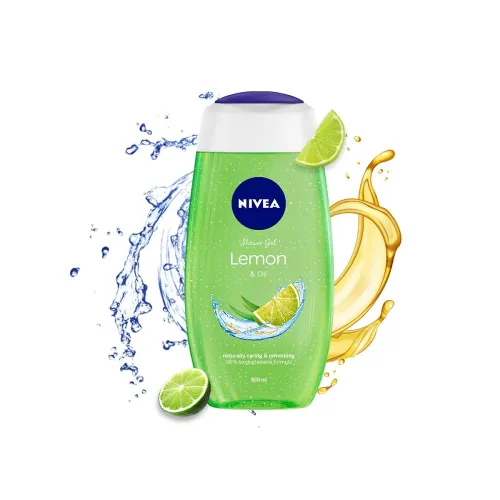 Image of NIVEA Lemon and oil 500ml Body Wash| Shower Gel with Scent of Lemon and Care Oil | Pure Glycerin for Instant Soft & Summ