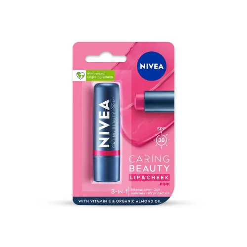 Image of NIVEA Lip Caring Beauty Pink Lip Balm 
