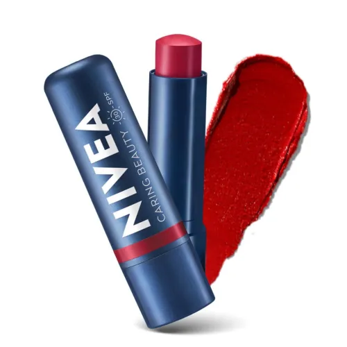 Image of NIVEA Lip Caring Beauty Red Lip Balm | Lip & Cheek Tint with SPF 30