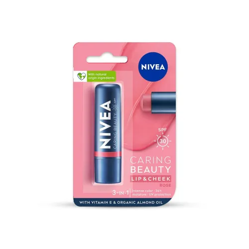 Image of NIVEA Lip Caring Beauty Rose Lip Balm 