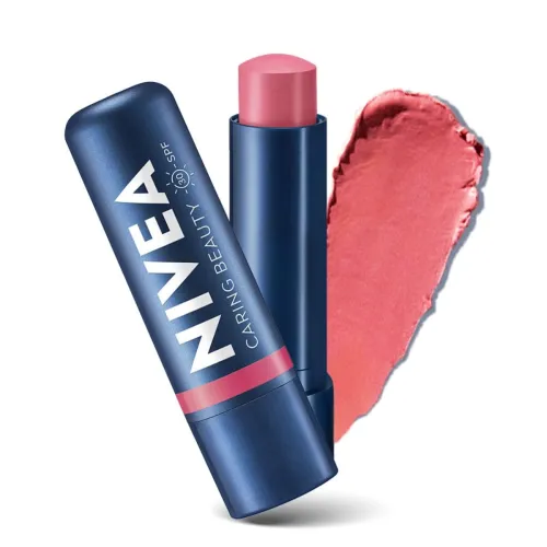 Image of NIVEA Lip Caring Beauty Rose Lip Balm | Lip & Cheek Tint with SPF 30