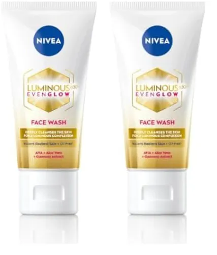 Image of NIVEA Luminous Even Glow Face Wash 50ml (Pack of 2)