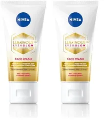 NIVEA Luminous Even Glow Face Wash 50ml (Pack of 2)