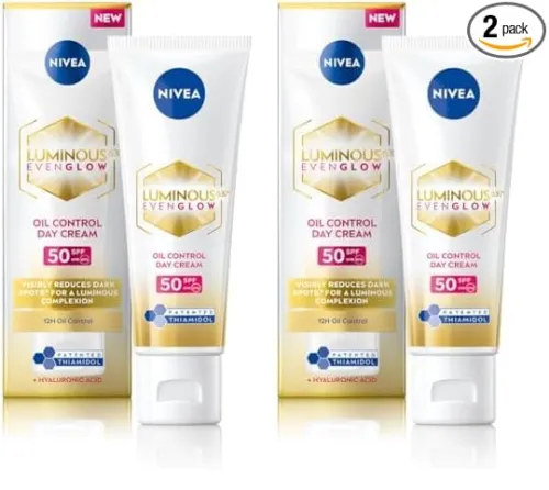 Image of NIVEA Luminous Even Glow Day Cream SPF50 40ml (Pack of 2)