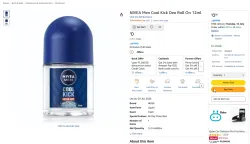 NIVEA Men Cool Kick Deo Roll On 12ml