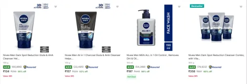 Image of Nivea Men Face Wash upto 60% Discount