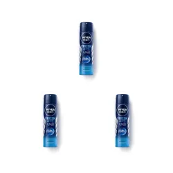 NIVEA Men Fresh Active Deodorant Spray, 150ml (Pack of 3)