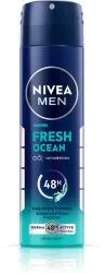 Nivea Men Fresh Ocean, Antibacterial 48h Protection, Long Lasting, Fresh Ocean Extracts Deodorant Spray - For Men (150