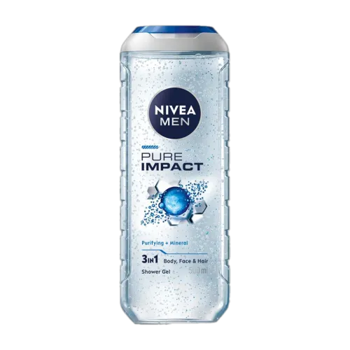 Image of Nivea Men Pure Impact Body Wash, 500ml