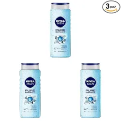 NIVEA MEN Pure Shower Gel, 500ml (Pack-3)