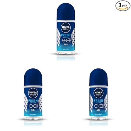 Image of NIVEA MEN Fresh Active 50ml Deo Roll On (Pack of 3)