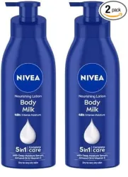 NIVEA Nourishing Body Milk 400ml Body Lotion | 48 H Moisturization | With 2X Almond Oil | Smooth and Healthy Looking Ski