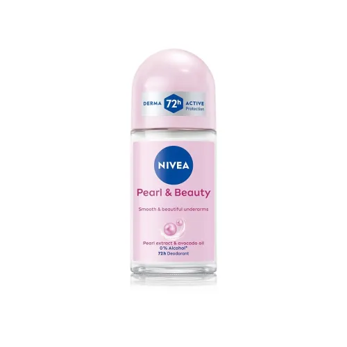 Image of NIVEA Pearl and Beauty 50ml Deo Underarm Roll On | With Pearl Extracts & Avocado Oil | 72 H Long Lasting Floral Scent | 
