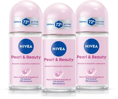 Image of NIVEA Pearl and Beauty Roll On for Smooth Underarms, Po3
