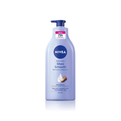 Image of NIVEA Shea Smooth Body Lotion - 600ml Hyaluronic Acid & Shea Butter & Deep Nourish Serum Moisturizer