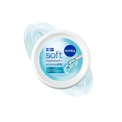 NIVEA Soft Hydration+ Serum Infused Gel Moisturizer for Plump & Bouncy Skin | Face Cream with Hyaluron & Niacinamide | 100Hr Hydration | Quick Absorbing Moisturiser for All Skin Types | 300m...