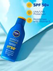 NIVEA Sunscreen - SPF 50+ PA++++ UVA UVB, Moisturizing Lotion with Vitamin E