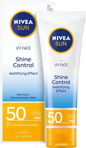 Image of NIVEA Sunscreen - SPF 50 Shine Control, UVA UVB, Lightweight, No white cast, For Men & Women (50 ml)