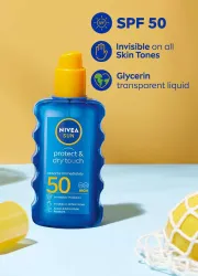 NIVEA Sunscreen - SPF 50 UVA UVB, Body Spray with Glycerin, 200ml