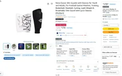 Nivia Classic Shin Guards with Sleeves for Youth and Adults