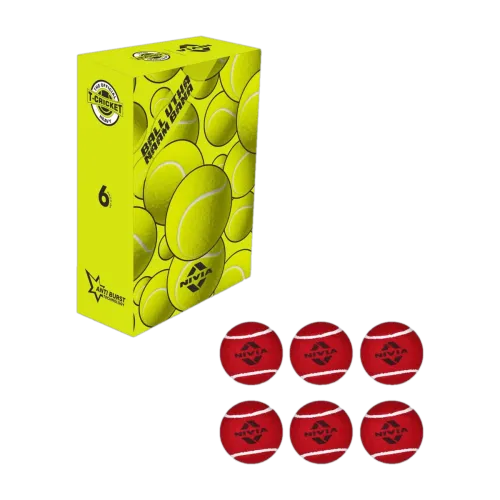 Image of NIVIA Cricket Tennis Ball Heavy Weight (Pack of 6 Balls) Cricket Tennis Ball
