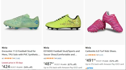 Image of Nivia Football Shoes Starting at ₹424