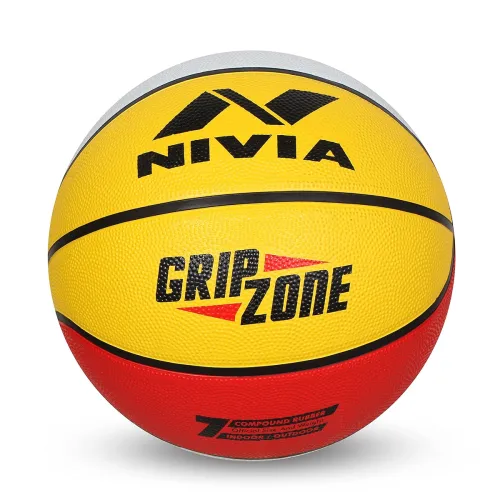 Image of Nivia Grip Zone Basketball Multicolor Size: 7, Outer Material: Rubber