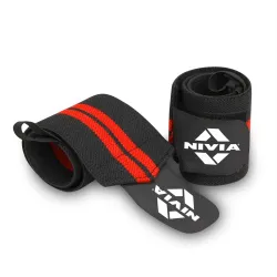 Nivia Professional Wrist Band for Gym Workout Wrist Support for Gym Straps for Men Hand Band Strap for Man Wrists Supporter wrap for Man Workout Accessories for Women & Men Workout, 3 mm Thi...