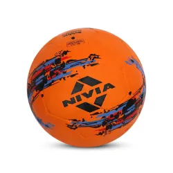 Nivia Storm Football, As Per Basic Standard, Training Ball, 32 Panels, Durable Rubber Cover Molded, Butyl Threadwounded Bladder, to Play On Hard Ground (Size - 5, Orange)