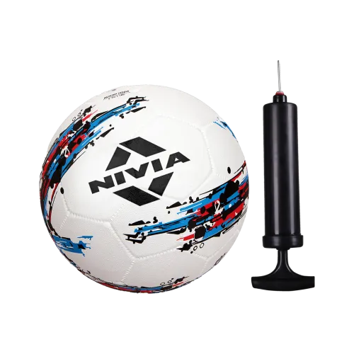 Image of NIVIA Storm with Pump Football - Size: 5 (Standard, Pack of 1, White, Black)