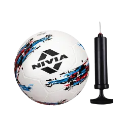 NIVIA Storm with Pump Football - Size: 5 (Standard, Pack of 1, White, Black)