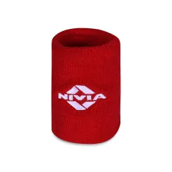 Nivia Sweatband for Men & Women, Wristbands for Tennis, Basketball, Running, Sweat Band for Gym & Athletes (Large, Red)