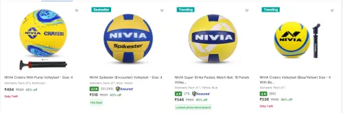Image of Nivia Volleyballs at Minimun 42% Discount