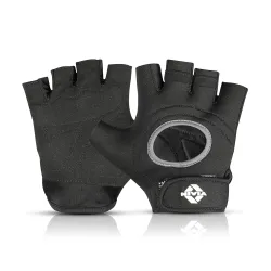 Nivia Warrior 2.0 Gym Gloves – Padded Grip, Adjustable Strap (Black, L)