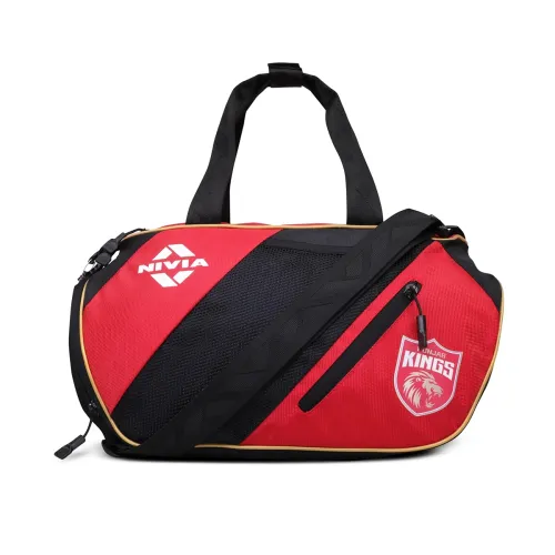 Image of Nivia X Punjab Kings Hit 2.0 Duffle Bag 22L – Ventilated Shoe Compartment