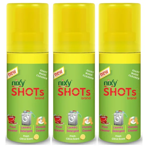 Image of Nixy shots, liquid detergent, floor cleaner & utensils cleaner 3 in 1 multi-task cleaner - Queen size (Pack of 3)