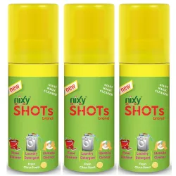 Nixy shots, liquid detergent, floor cleaner & utensils cleaner 3 in 1 multi-task cleaner - Queen size (Pack of 3)