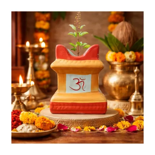 Image of Niyara Small Tulsi Ceramic Pot