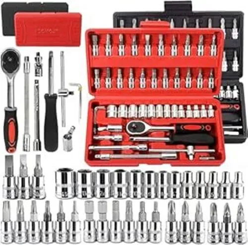 Image of NKA 46-TL-KT 46-Piece 1/4-Inch Socket & Ratchet Wrench Tool Kit
