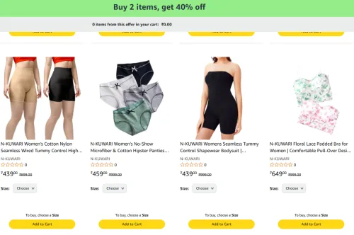 Image of N-KUWARI Brand Offer: Buy any 2 items for Extra 40% discount. 