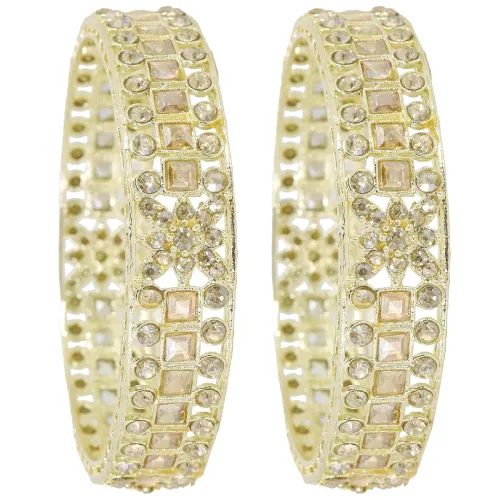 Image of NMII Gold Plated Metal Kada Bangles Set