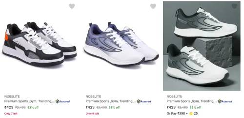 Image of Nobelite Men’s Sports Shoes upto 83% Discount