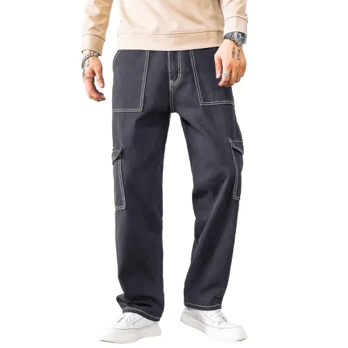 Image of Noble Monk Men Mid Rise Baggy Fit Jeans