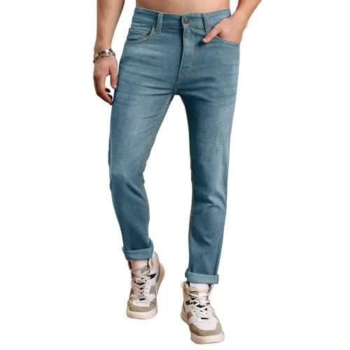 Image of Noble Monk Men Mid Rise Nobel Monk Regular Fit Denim Jeans | Jeans Pants
