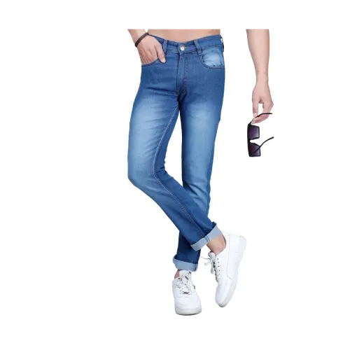 Image of Noble Monk Men Mid Rise Nobel Monk Regular Fit Denim Jeans | Jeans Pants