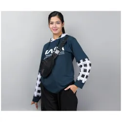 Noble Monk Women Cotton Blend Casual Fit Stylish Printed T-Shirt | Full Sleeve