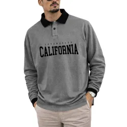 Noble Monk Mens Printed Full Sleeve Casual T-Shirt | Regular Fit Polo Neck T-Shirt for Men