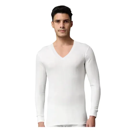 Image of Noble Monk Men's V - Neck Thermal Vest | Full Sleeves | Regular Fit
