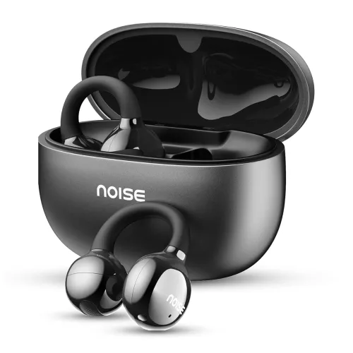 Image of Noise Air Clips Wireless Open Ear Earbuds with Chrome Finish, AirWave™ Technology,Up-to 40H Playtime, Dual Device Pairin