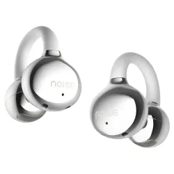 Noise Air Clips Wireless Open Ear Earbuds with Chrome Finish, AirWave™ Technology, Up-to 40H Playtime, Dual Device Pairing, Quad Mic with ENC,12mm Driver,BTv5.4 (Pearl White)